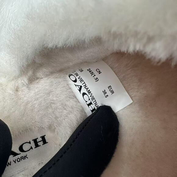 Coach Zena Khaki Slipper In Signature Jacquard Size 8 - Picture 8 of 9